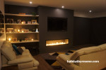 living room inspiration, dark interior ideas, fireplace ideas, grey interior ideas, fireplace design